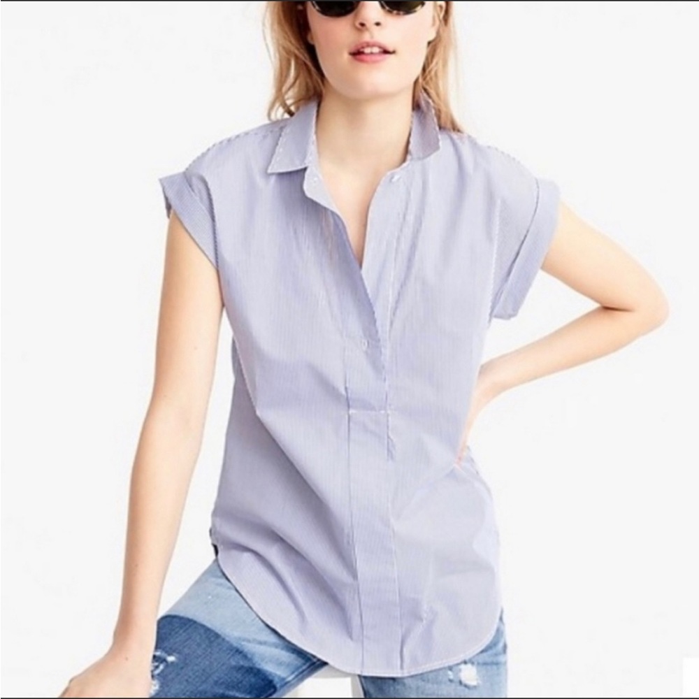 J. Crew Striped Popover Shirt